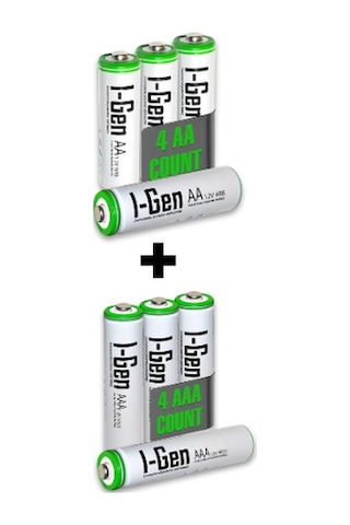 I-gen B181 4 Adet Aa 2700 Mah Şarjlı Kalem Pil + 4 Adet Aaa 900 Mah Şarjlı İnce Kalem Pil 1.2v Nı-mh