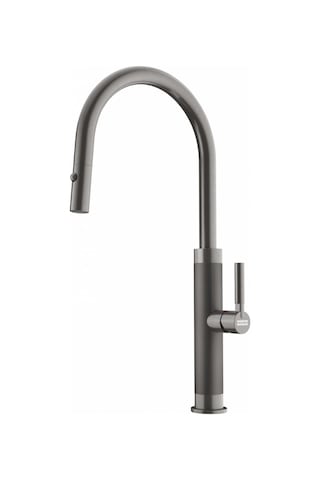 Franke Mythos Masterpiece Bxm 210/110-68 - Mythos Masterpiece Duşlamalı Antrasit Mutfak Eviye Batarya Seti Antrasit