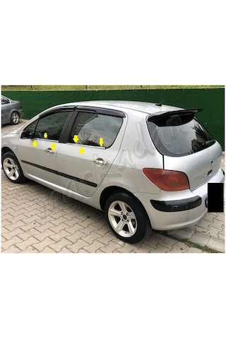 Markadan Peugeot 307 Krom Cam Çıtası 2001-2008 4 Parça Paslanmaz