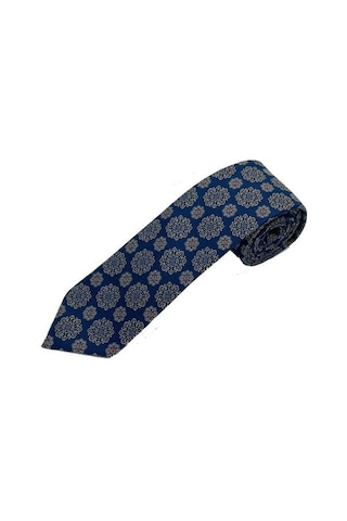 Brianze Lacivert Geometrik Desen Kravat Mendil Set (553607135) Lacivert