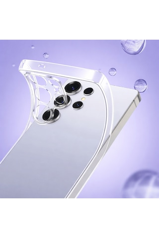 Samsung Uyumlu Galaxy S23 Ultra Kılıf Şeffaf Kamera Korumalı 3d