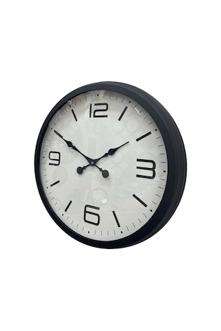 60 Cm Siyah Metal Dizayn Duvar Saati