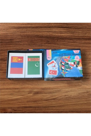 Asya Ülkeleri-harita-bayrak-başkent Kartları