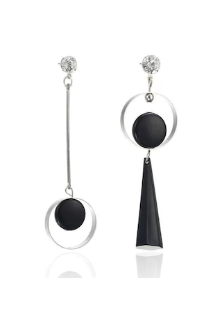 Skycity Altın Ve Gümüş Renkli Alaşımlı Tek Çizgi Küpe Gold