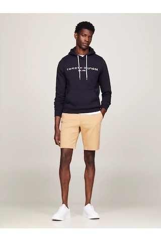 Tommy Hilfiger Erkek Core Tommy Logolu Hoody Sweatshirt - Mavi Mavi