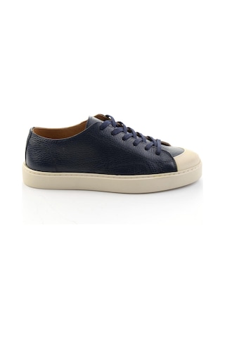 Lacivert Hakiki Deri Erkek Sneaker E01549003440 Lacivert
