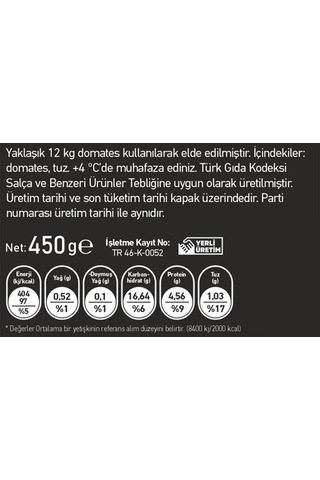 Akalp Çiftliği Konsantre Domates Salçası 450 G