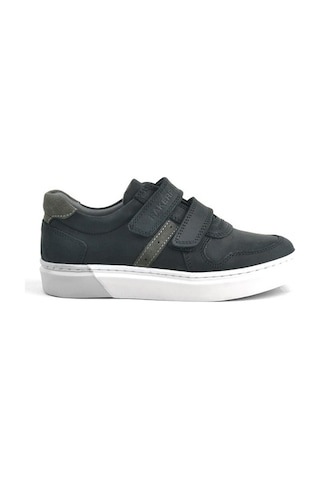 Hakiki Deri Siyah Cırtlı Erkek Çocuk Sneaker