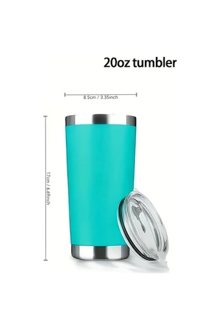 Trendooze 590ml Sky Blue Paslanmaz Çelik Termos Gaojunshop01 - Kırılmaz Sızdırmaz - Kamp Seyahat Gök Mavisi Gök Mavisi