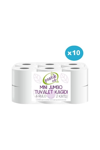 Pratiksoft Mini Jumbo Tuvalet Kağıdı 10 x 6'lı