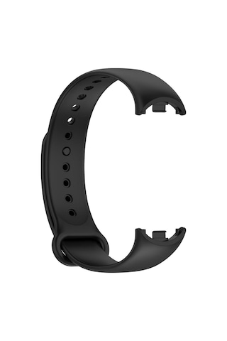 Xiaomi Mi Band 8 9 10 Uyumlu Akıllı Bileklik Silikon Kordon Kayış Siyah