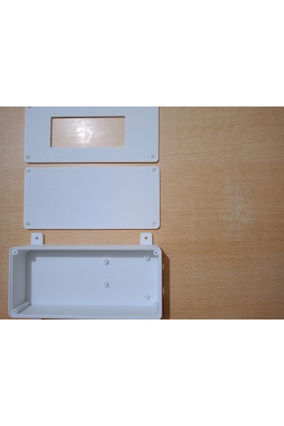 Arduino Mega Plastik Proje Kutusu 3 Renk Mavi Siyah Beyaz 175 80 35 Mm Çift Kapaklı