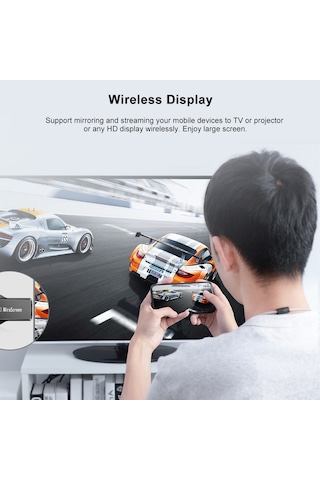 Springsun Mirascreen E5m 2.4g Wifi Gösterim Alıcısı - 1080p Hdtv Projeksiyon, İos/android/windows Uyumlu, Miracast/airplay/dlna Desteği