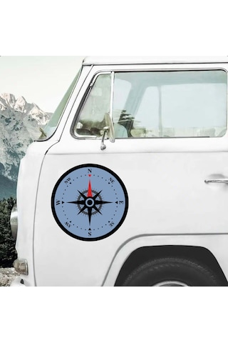 Pusula Sticker - Araba Oto Motosiklet Karavan Cam Sticker - 00390 40x40 Cm