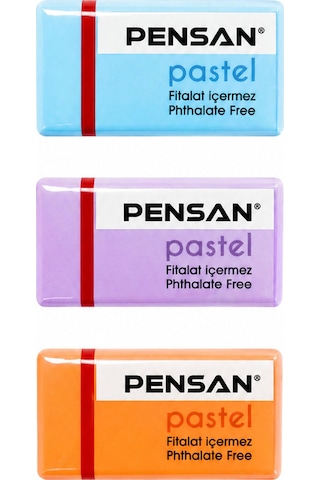 Pensan Pastel Renkli Silgi 3 Adet