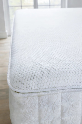 Elovias Sıvı Geçirmez 4 Köşe Lastikli Honeycomb Desenli Yatak Alezi Nefes Alan Microfiber Yatak Koruyucu Alez Beyaz Tek Kişilik - Çift Kişilik