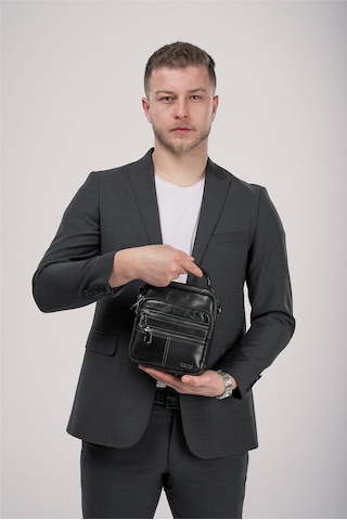 Ççs 31603 Hakiki Deri Askılı Çanta Siyah