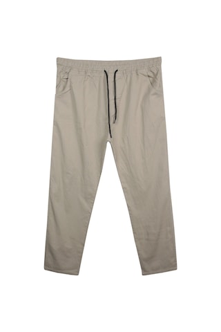 Erkek 118 -156 Kilo Arası İçin Uygun Lastikli Paça Bağcıklı Battal Boy Gabardin Pantolon Taş Taş