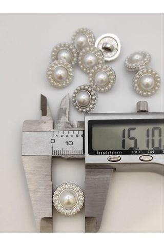 Modiste İnci Düğmeler, 10 Adet, 15 Mm Çap 308541579