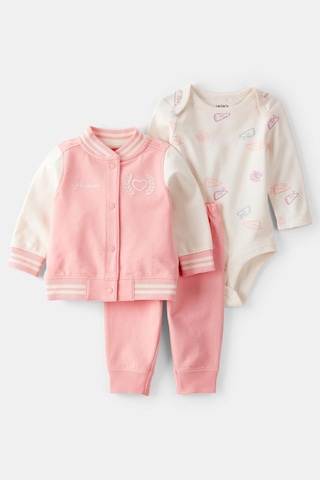 Kız Bebek 3'lü Hırkalı Ctr-1t878410 Pembe