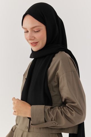 Mirsoy Scarf Jazz Şal - Siyah Siyah