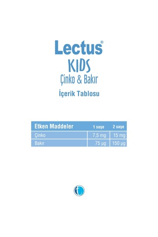 Lectus Kids Çinko Ve Bakır 60 Saşe