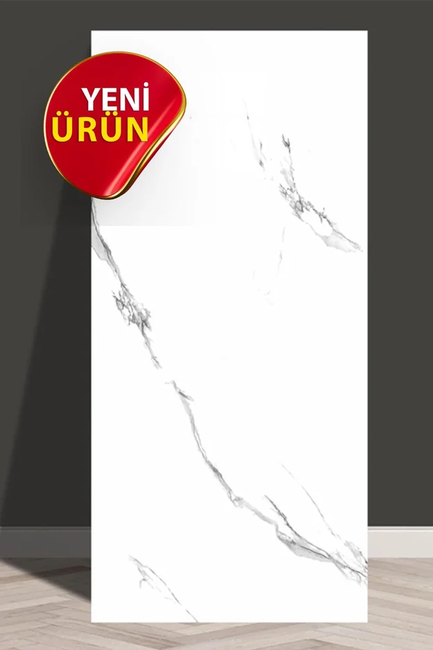 10 Adet 60x30 Pvc Esnek Duvar Paneli Açık Gri - Beyaz