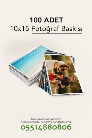 10x15 Parlak Fotoğraf Baskısı 100 Adet
