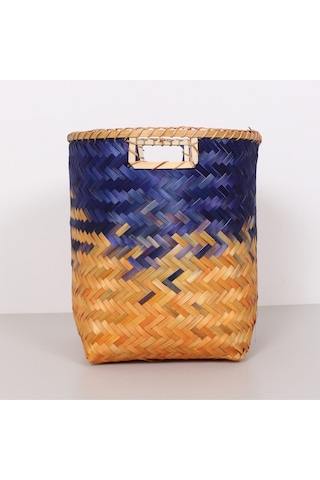 Küfe 35x40 Cm Doğal Bambu Kulplu Sepet Mix