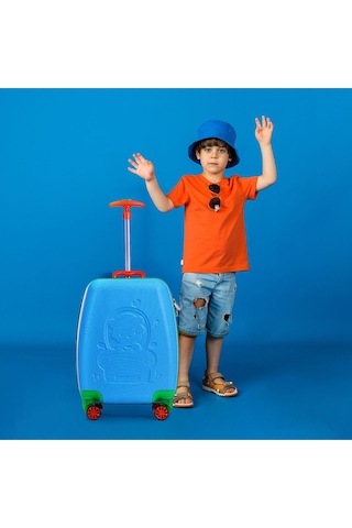 Wexta WX-411 Disney Serisi Erkek Çocuk Valizi - Mavi