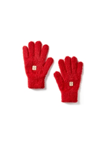 Gsstore Galatasaray Kadın Peluş Eldiven K252270 Kırmızı