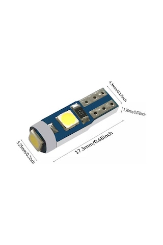 T5 Led Oto Kilometre Kadran Ambians Aydınlatma Ampulü 10 Adet
