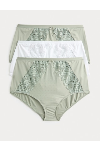 Marks & Spencer 3'lü Amelia Dantelli Full Brief Külot Yeşil
