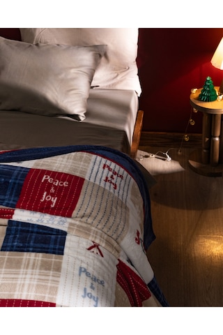 Chevalz Çift Kişilik Welsoft Baskılı Battaniye - Mavi/kırmızı 8684427292235 Mavi