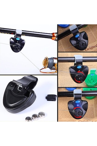 Lemestar 4 Adet Siyah Plastik Balık Tutma Alarmı - Led Işık Ve Yüksek Sesli - Olta Teli Hasarı Yok - Olta Malzemesi