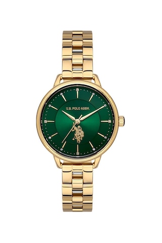 U.S. POLO ASSN. USPA2013-07 ALTIN KAPLAMA KADIN KOL SAATİ