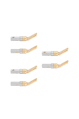 Lemestar 6 Adet Altın Kaplı Bakır Hoparlör Banana Plug - Kolay Kurulum, Çift Vida Kilidi, 4mm Kablolara Uygun