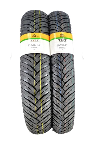 Tdt Tyres 110/80-17 Ve 90/90-17 Lastik Takımı Tl Tubeless - Dubleks