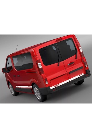 Renault Trafic Yan Kapı Ve Arka Kapı Şerit Sticker Etiket Modeli