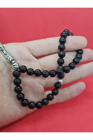 Sertifikalı Obsidyen Doğal Taş Tesbih 8 Mm