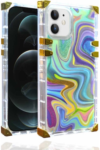Apple Uyumlu iPhone 12 Kılıf Zore Ples Kapak Mavi