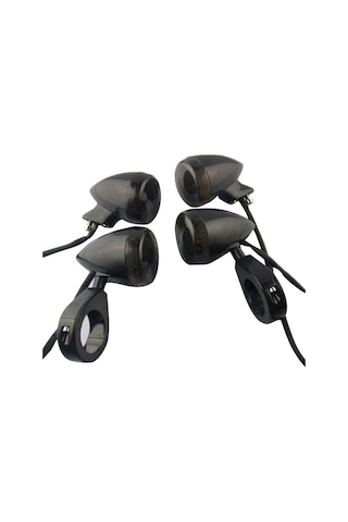 Suntek 4x Ön Arka Motosiklet Led Dönüş Sinyali Işığı 39 MM Çatal Kelepçesi  Siyah