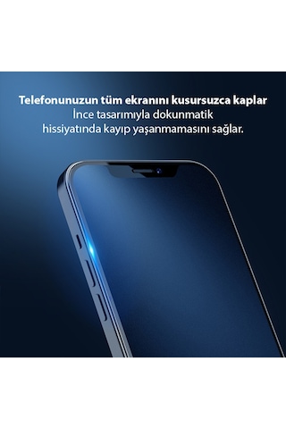 GOR Apple Uyumlu iPhone 12 6.1 9D Hardening Tempered Full Cam Ekran Koruyucu