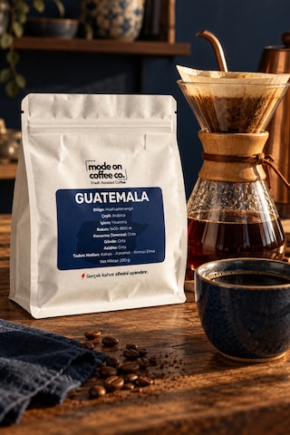 Guatemala Huehuetenango Filtre Ve Espresso Kahve 200 Gr %100 Arabica Yıkanmış - Filtre Makinesi İçin Öğütülmüş