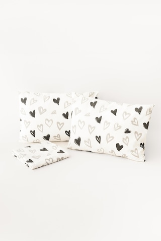 Soley Mix & Match Lover %100 Pamuk Çift Kişilik Çarşaf Seti Beyaz