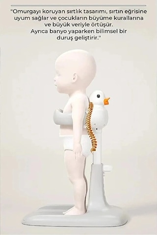 Ergonomik Ördekli Bebek Banyo Yıkama Yardımcısı Renkli