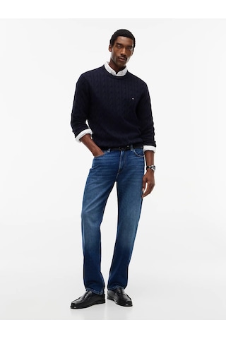 Tommy Hilfiger Erkek Classic Cable Crew Kazak Lacivert