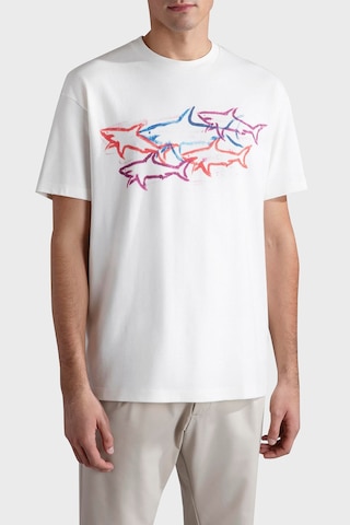 Paul & Shark Erkek T Shirt 24411115 490 Beyaz Beyaz
