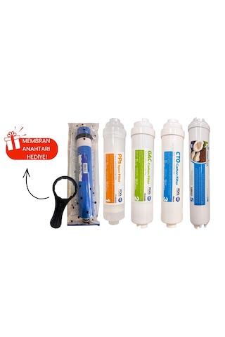 Nsf Onaylı 5'li Su Arıtma Filtresi Full Set+ Dirsek  5'Li Filtre