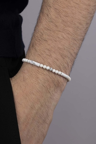 Gümüş Pazarım Beyaz Havlit Taşı Doğal Taş Erkek Bileklik Diğer 20846721